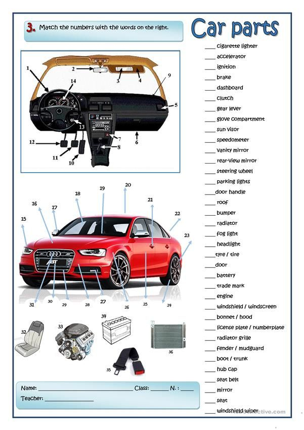 Automotive Technology Worksheets
