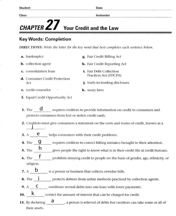 Auto Insurance Worksheet For Students Db excel