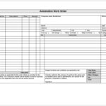 Auto Repair Work Order Template Excel Free Addictionary