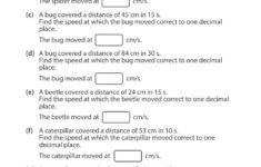 Calculating Speed Cm s Part 2 Word Problem Worksheets Grade 6