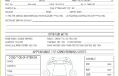 Car Appraisal Forms Word Excel Fomats