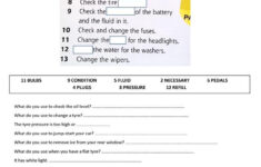 Car Parts And Expressions For Car Mechanic Students Worksheet Free