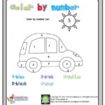 Color By Number Car Worksheet Color By Number Car Workshee Flickr