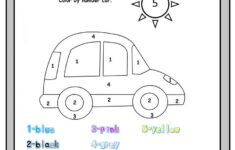 Color By Number Car Worksheet Color By Number Car Workshee Flickr
