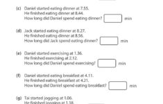 Duration In Minutes Part 2 Mental Maths Worksheets Math Words