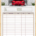 Editable Car Repair Log Printable Vehicle Maintenance Etsy Auto