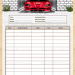 Editable Car Repair Log Printable Vehicle Maintenance Etsy In 2021