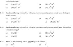 Electron Configuration Worksheet Answers Key Chapter 8 Atomic