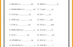 English metric Conversion Worksheets Answers Measurement Worksheets