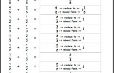 Fraction Addition Common Denominator Mixed Answers Fractions