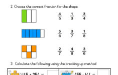 Mathematics Grade 3 Term 2 Week 8 Friday Home test Fractions Worksheet