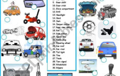 Parts Of A Car Vocabulary Words Students Have To Match The Number In