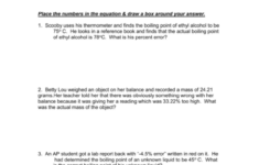 PERCENT ERROR WORKSHEET