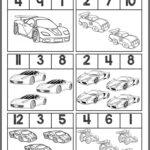 Race Car Quantity Worksheets Numbers 1 6 Numbers Preschool Math