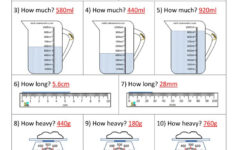 Reading Scales Metric Units 4C Answers In 2020 Measurement Worksheets
