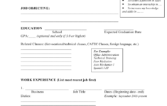 Resume Worksheet Template Download Printable PDF Templateroller