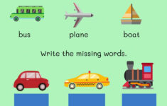 Vehicles Free Worksheet